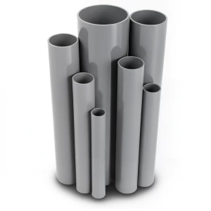 مواسير UPVC ضغط 12 بار قطر خارجي 60.5 مم سمك 3.7 مم لون رمادي