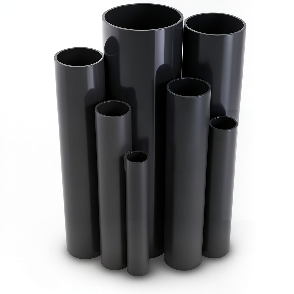 UPVC Pipes 12 Bar Pressure 60.5 mm OD 3.7 mm Thickness Black