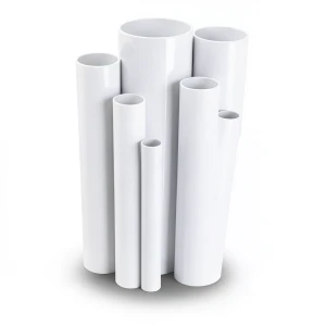 مواسير UPVC ضغط 15 بار قطر خارجي 60.2 مم سمك 3.9 مم أبيض