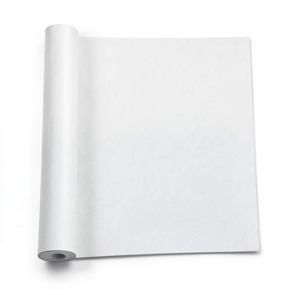 Wallpaper Patterned Design White Color, Size 10×0.53 m, Model 10329-01
