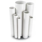 مواسير UPVC ضغط 15 بار قطر خارجي 60.5 مم سمك 4.5 مم أبيض