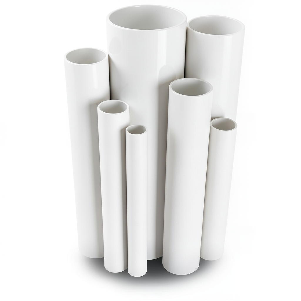 مواسير UPVC ضغط 15 بار قطر خارجي 60.5 مم سمك 4.5 مم أبيض