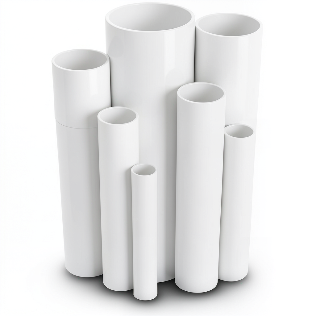 مواسير UPVC ضغط اسمي 16 بار قطر خارجي 20 مم سمك 1.5 مم لون أبيض