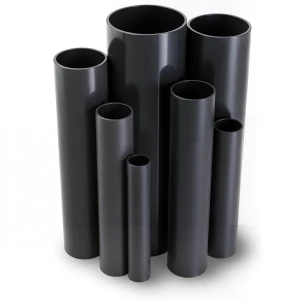 مواسير UPVC ضغط اسمي 15 بار قطر خارجي 60.5 مم سمك 4.5 مم لون اسود
