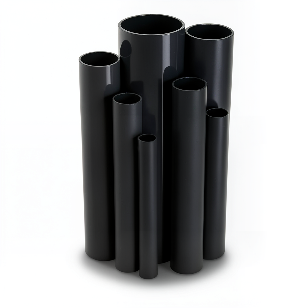 مواسير UPVC ضغط اسمي 12 بار قطر خارجي 48.4 مم سمك 3 مم لون اسود