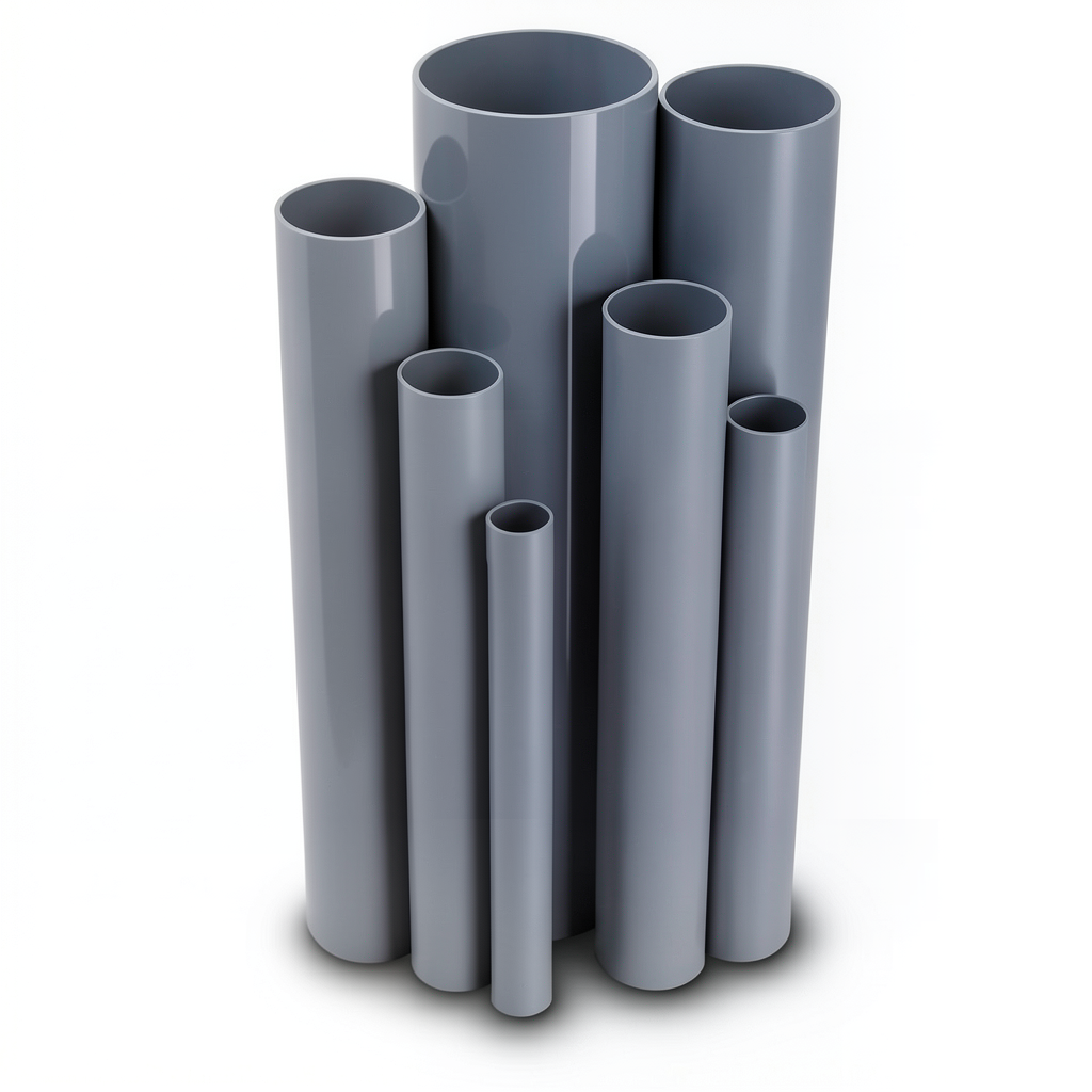 UPVC Pipes Nominal Pressure 15 Bar Outside Diameter 48.1 mm Thickness 3.1 mm Gray