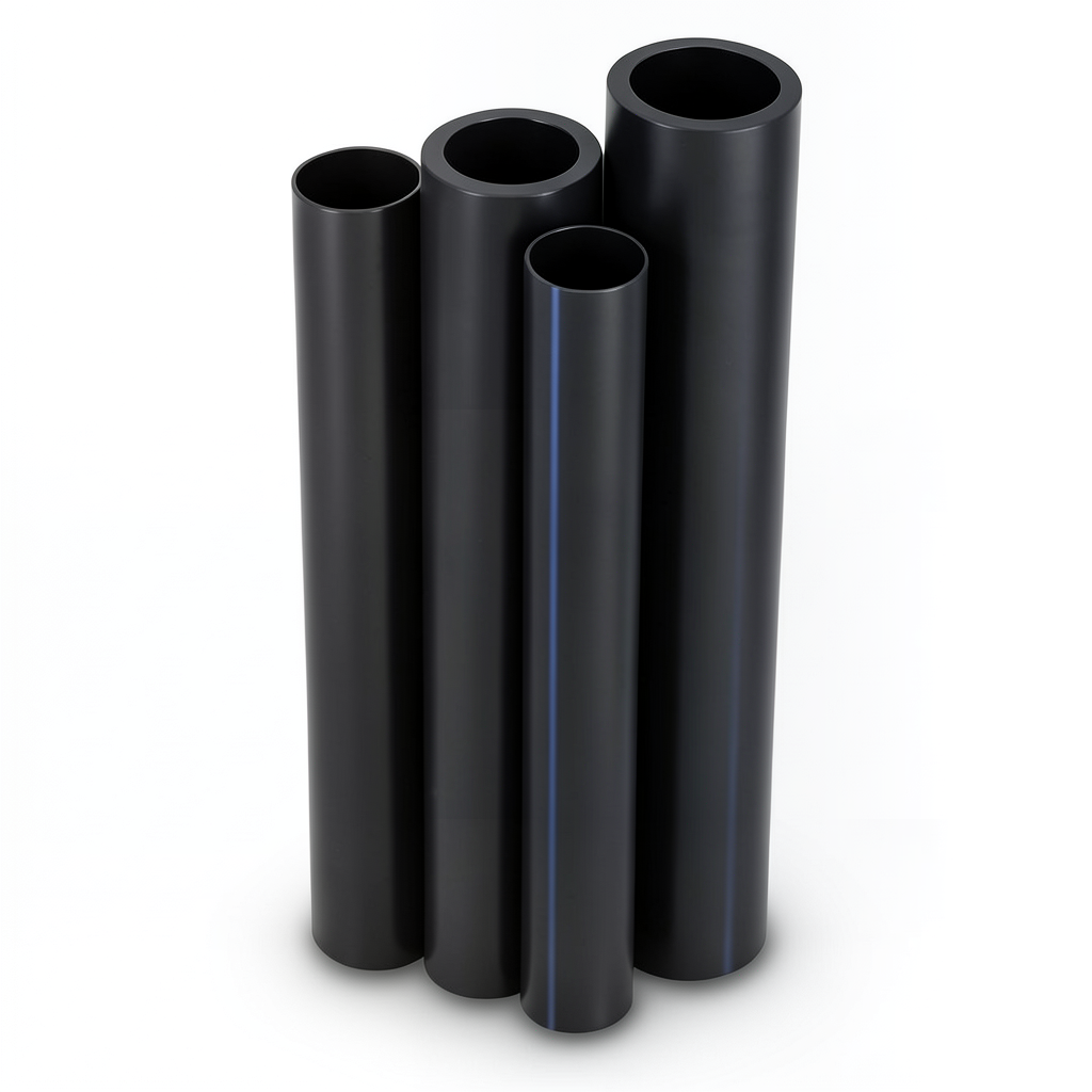 مواسير HDPE PE 100 ضغط 20 بار قطر خارجي 180 مم سمك 20.1 مم لون أسود