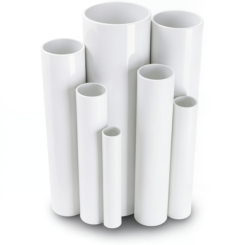 مواسير UPVC ضغط اسمي 16 بار قطر خارجي 20 مم سمك 1.5 مم لون أبيض