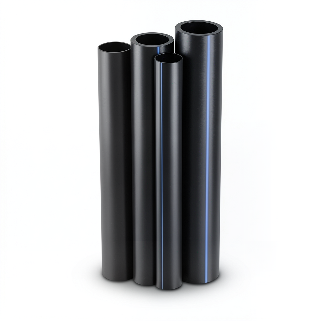 مواسير HDPE PE 100 ضغط 20 بار قطر خارجي 400 مم سمك 44.7 مم لون أسود