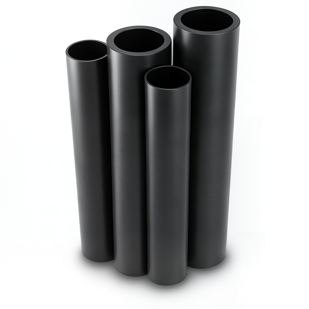 مواسير HDPE PE 80 ضغط 16 بار قطر خارجي 450 مم سمك 50.3 مم لون أسود