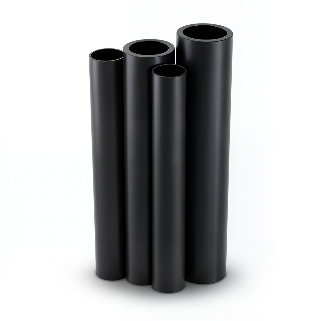 مواسير HDPE PE 100 ضغط 20 بار قطر خارجي 180 مم سمك 20.1 مم لون أسود