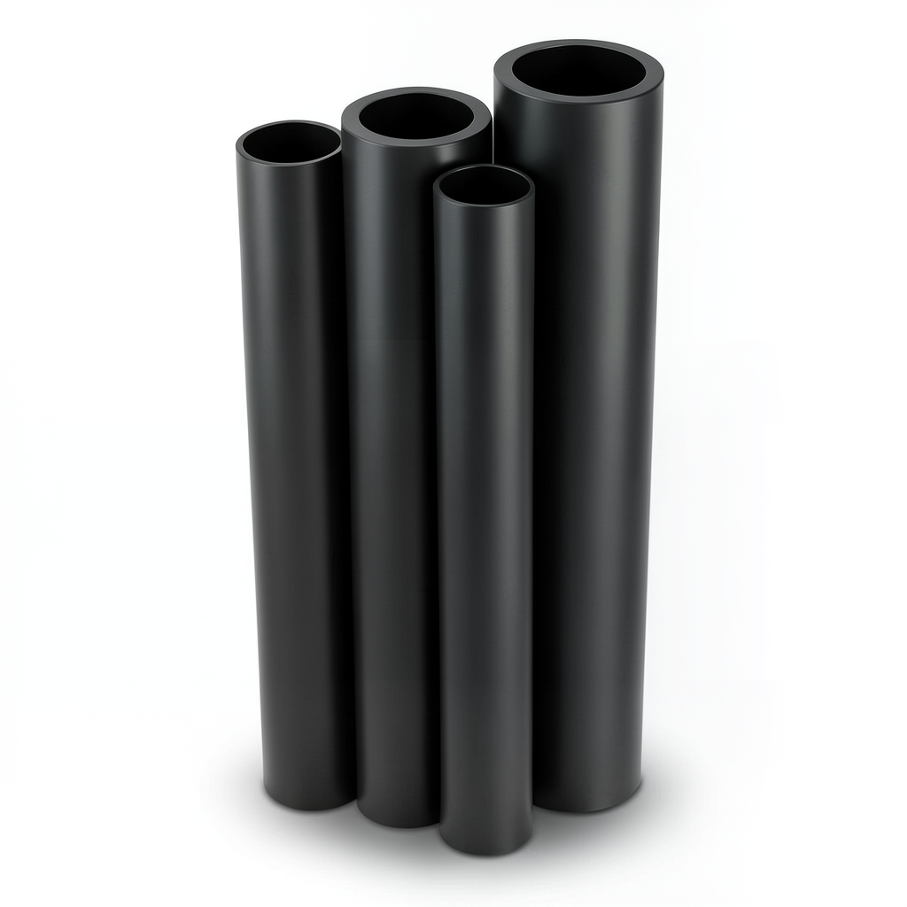 مواسير HDPE PE 80 ضغط 16 بار قطر خارجي 200 مم سمك 22.4 مم لون أسود