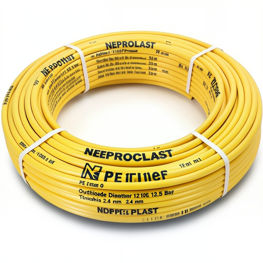 أنابيب HDPE PE 100 ضغط 12.5 بار قطر خارجي 32 مم سمك 2.4 مم لون أصفر | نيبروبلاست