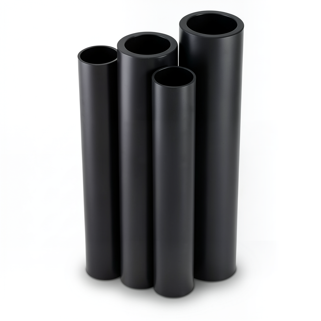 مواسير HDPE PE 80 ضغط 16 بار قطر خارجي 355 مم سمك 39.7 مم أسود