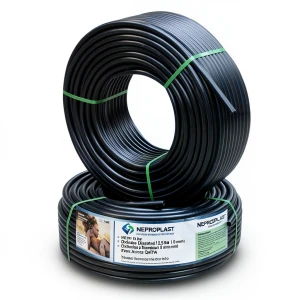 أنابيب HDPE PE 100 ضغط 12.5 بار قطر خارجي 20 مم سمك 1.8 مم لون أسود | نيبروبلاست