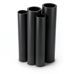 HDPE Pipes PE 80 Pressure 16 Bar 400 mm Diameter 44.7 mm Thickness Black