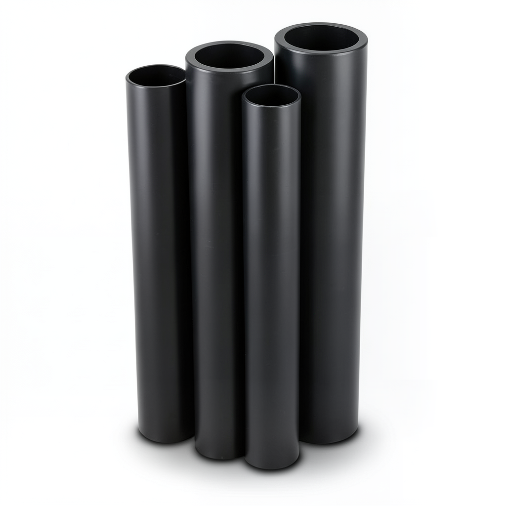 مواسير HDPE PE 100 ضغط 20 بار قطر خارجي 400 مم سمك 44.7 مم لون أسود