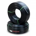 أنابيب HDPE نيبروبلاست PE 100 ضغط 4 بار قطر خارجي 75 مم سمك 1.9 مم لون اسود