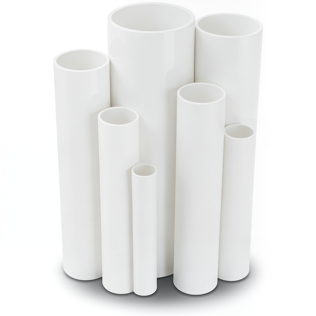مواسير UPVC ضغط 16 بار قطر خارجي 32 مم سمك 2.4 مم لون أبيض