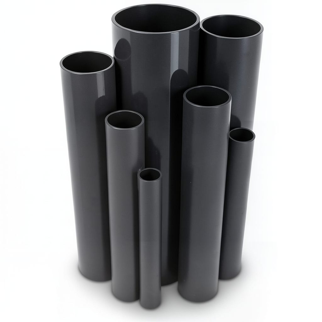 UPVC Pipes Nominal Pressure 18 Bar Outside Diameter 48.1 mm Thickness 3.7 mm Black