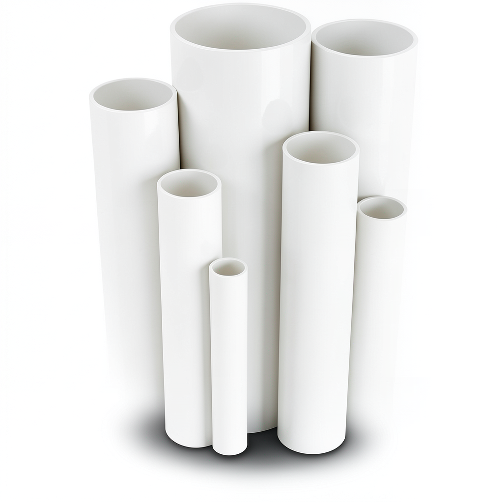 مواسير UPVC ضغط اسمي 16 بار قطر خارجي 50 مم سمك 3.7 مم لون أبيض