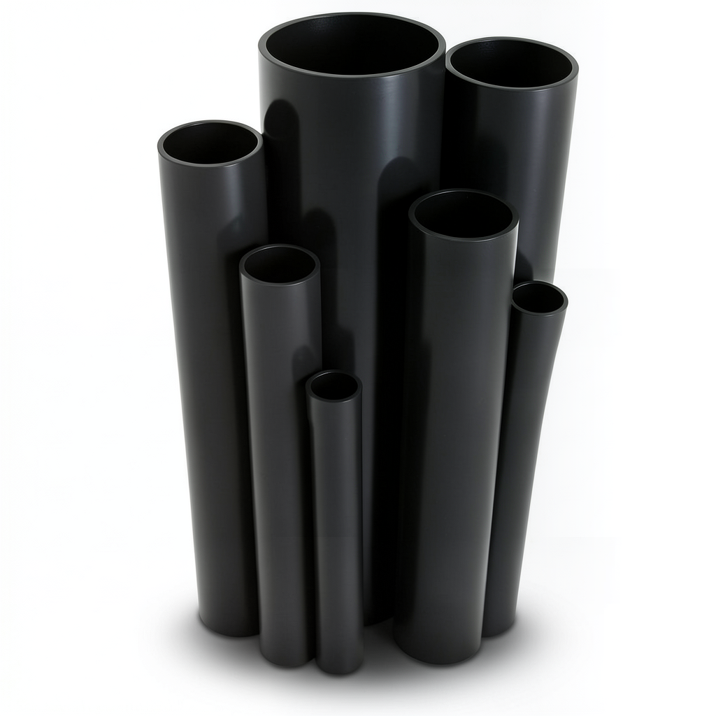 مواسير UPVC ضغط 25 بار قطر خارجي 48.1 مم سمك 5.1 مم لون اسود
