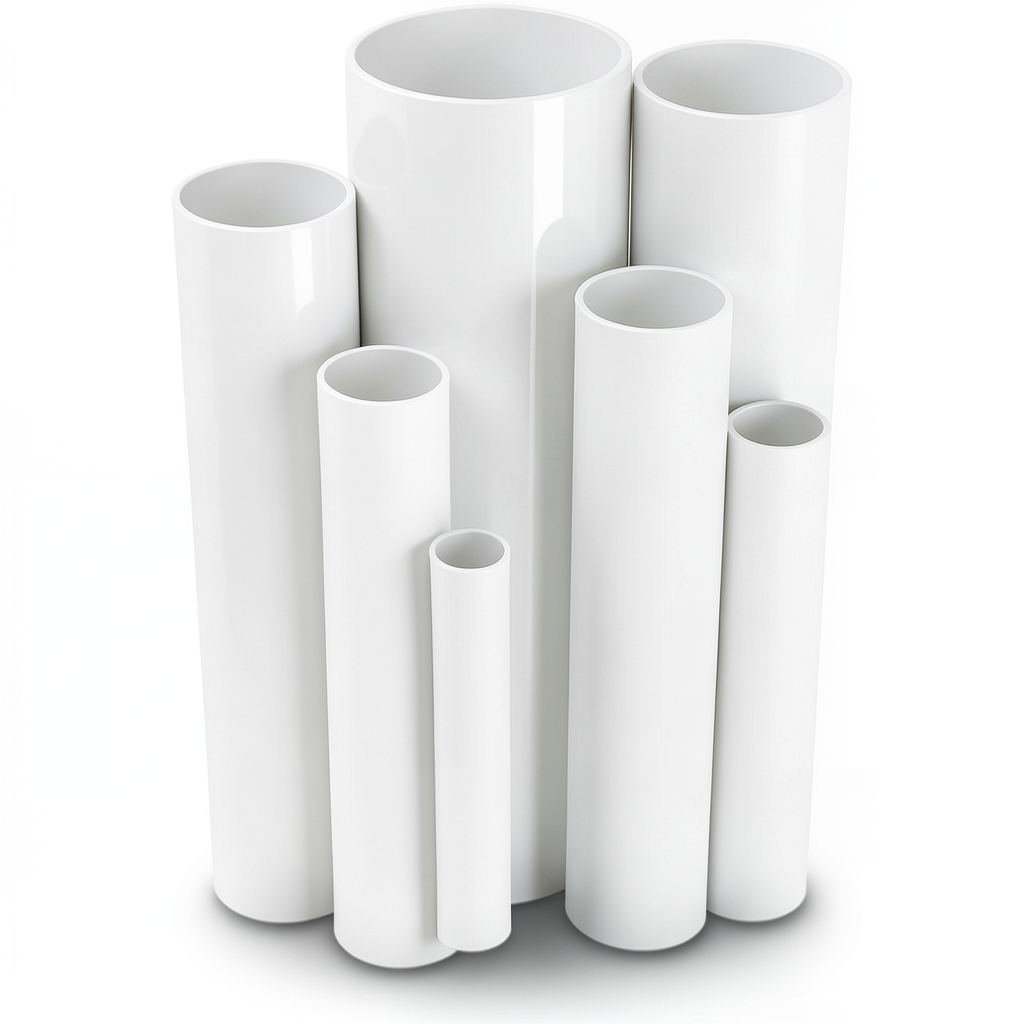 مواسير UPVC ضغط 10 بار قطر خارجي 25 مم سمك 1.5 مم لون أبيض