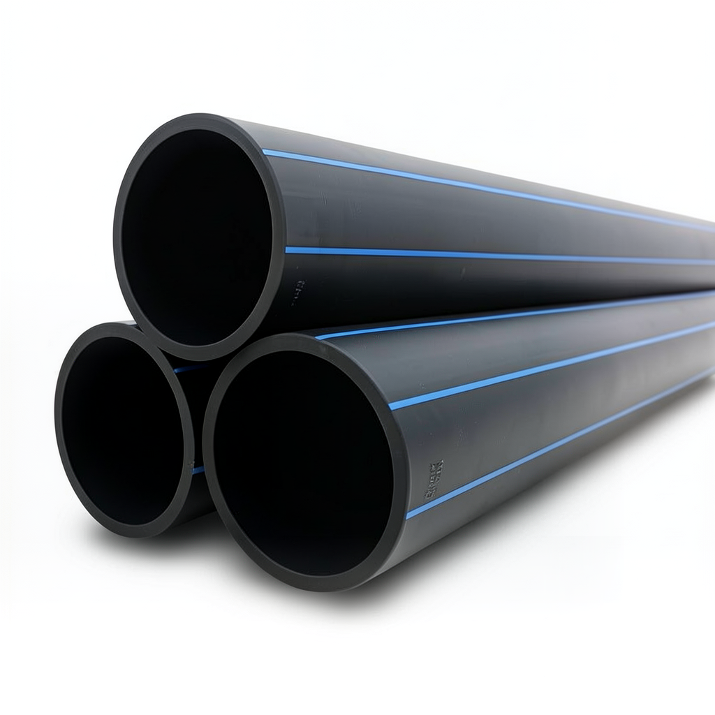 مواسير HDPE PE 100 ضغط 12.5 بار قطر خارجي 140 مم سمك 10.3 مم لون اسود | نيبروبلاست