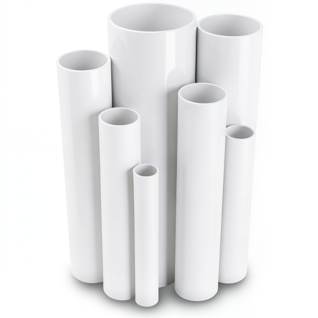 مواسير UPVC ضغط 10 بار قطر خارجي 40 مم سمك 1.9 مم لون أبيض