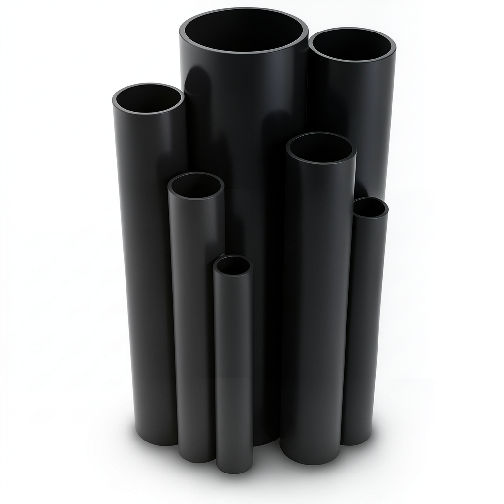 مواسير UPVC ضغط اسمي 9 بار قطر خارجي 75 مم سمك 3 مم لون اسود