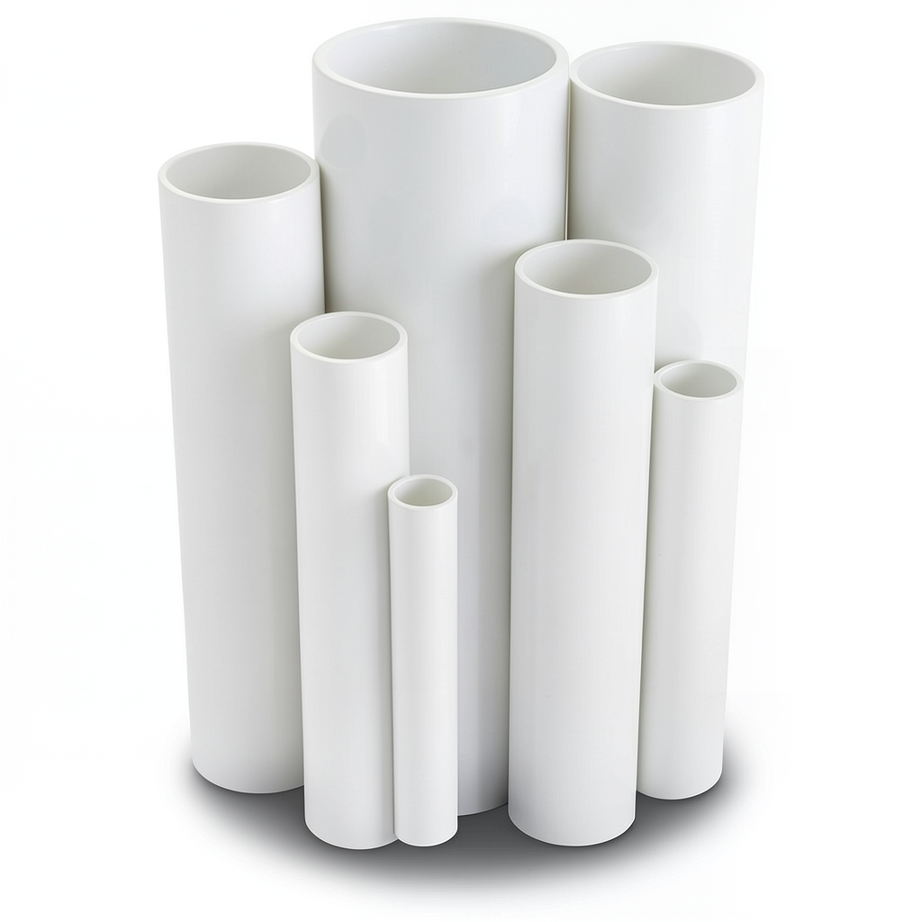 مواسير UPVC ضغط 10 بار قطر خارجي 50 مم سمك 2.4 مم لون أبيض