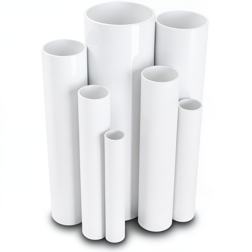 مواسير UPVC ضغط 10 بار قطر خارجي 63 مم سمك 3 مم لون أبيض