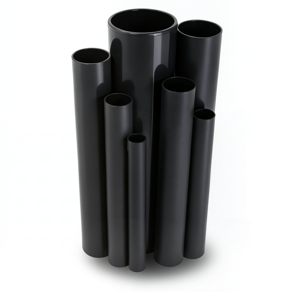 مواسير UPVC ضغط اسمي 9 بار قطر خارجي 75 مم سمك 3 مم لون اسود