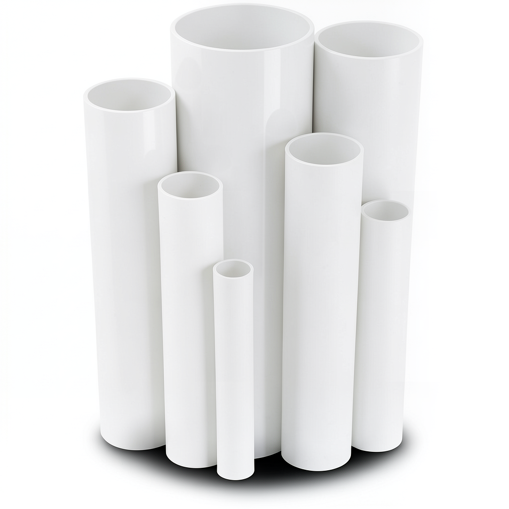 UPVC Pipes Pressure 6 Bar Outside Diameter 50 mm Thickness 1.8 mm White