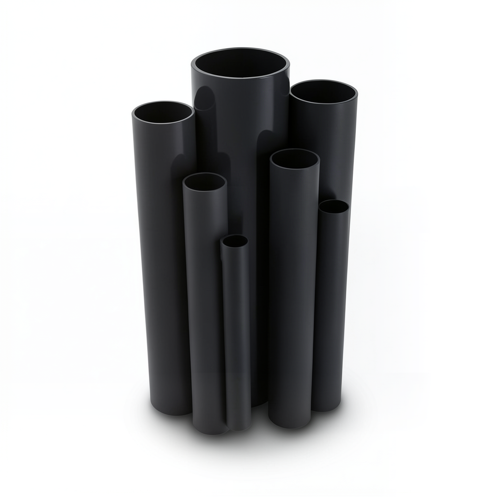 UPVC Pipes Nominal Pressure 9 Bar Outside Diameter 75.3 mm Thickness 3.5 mm Black