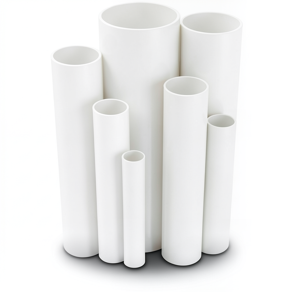 مواسير UPVC ضغط 6 بار قطر خارجي 63 مم سمك 1.9 مم لون أبيض