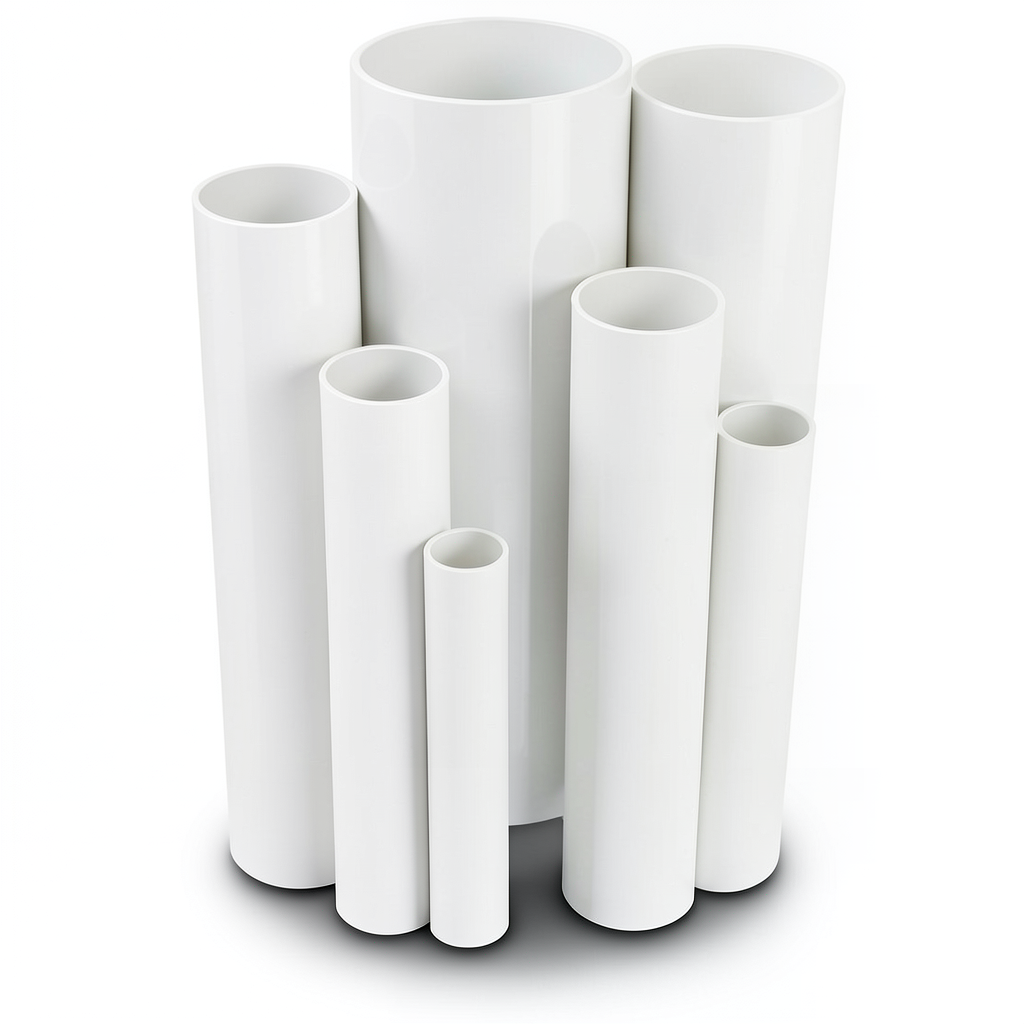 UPVC Pipes Nominal Pressure 12 Bar Outside Diameter 75 mm Thickness 3.9 mm White