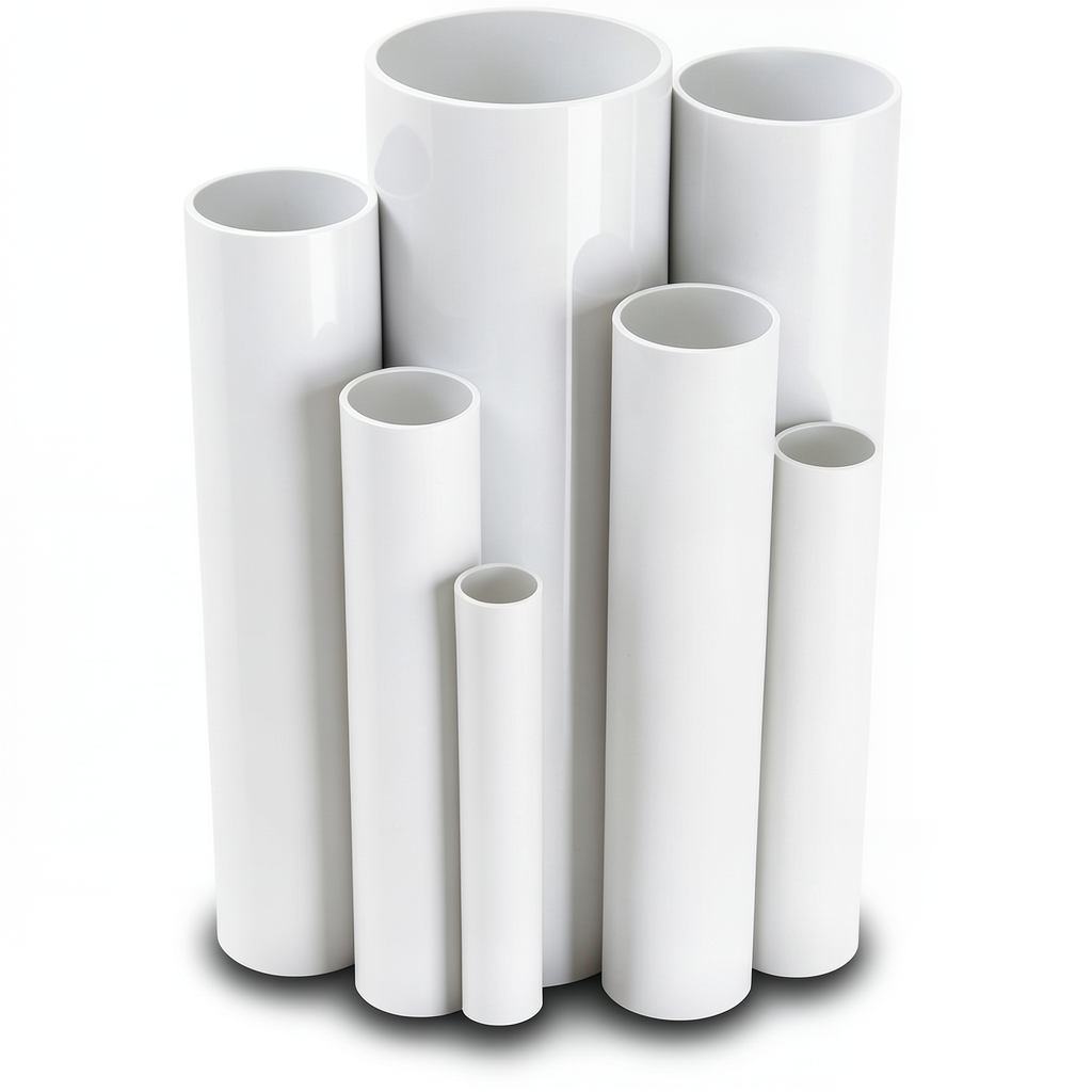 مواسير UPVC ضغط 16 بار قطر خارجي 32 مم سمك 2.4 مم لون أبيض