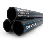 مواسير HDPE نيبروبلاست PE 100 ضغط 12.5 بار قطر خارجي 180 مم سمك 13.3 مم لون اسود | نيبروبلاست