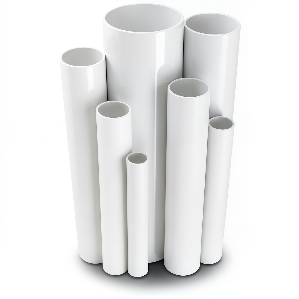 مواسير UPVC ضغط اسمي 16 بار قطر خارجي 50 مم سمك 3.7 مم لون أبيض