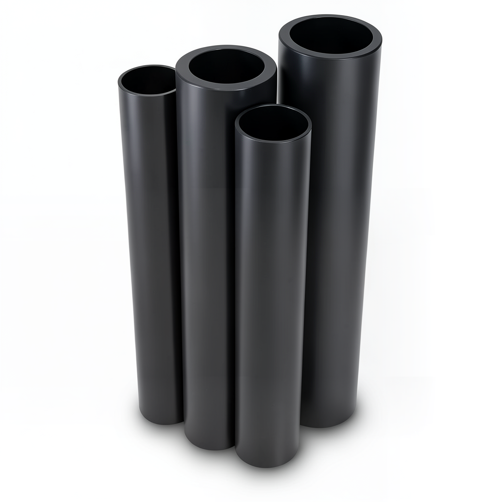 مواسير HDPE PE 80 ضغط 16 بار قطر 500 مم سمك 55.8 مم أسود