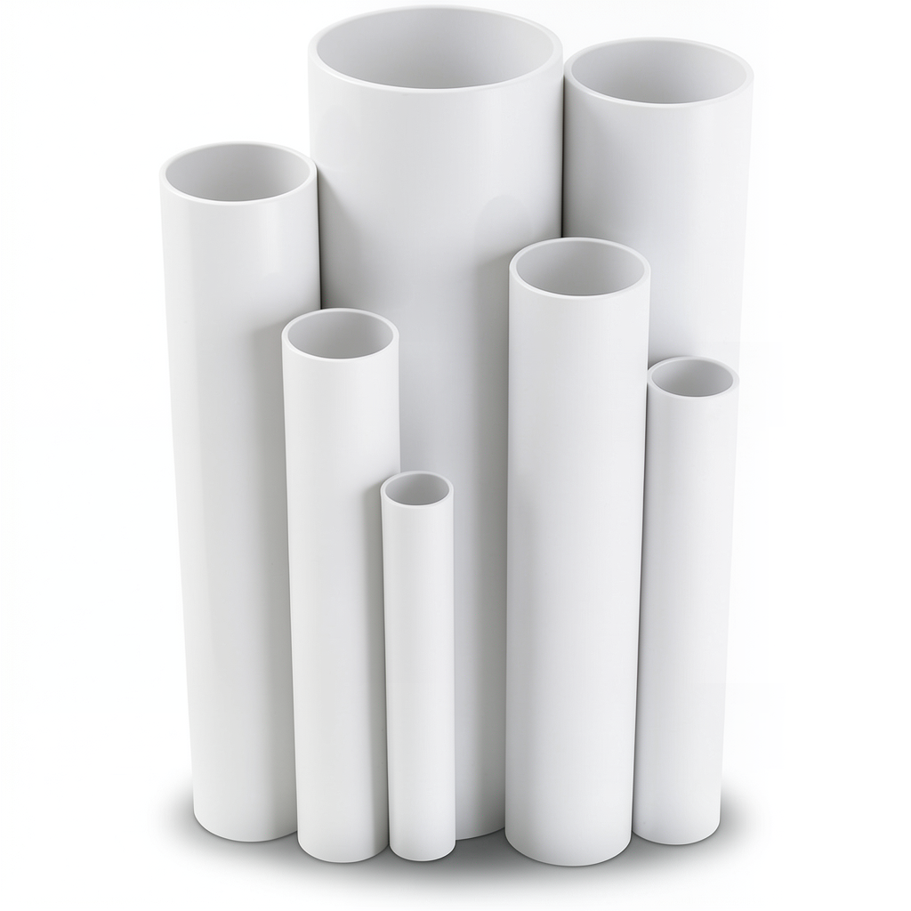 مواسير UPVC ضغط اسمي 10 بار قطر خارجي 32 مم سمك 1.8 مم لون أبيض