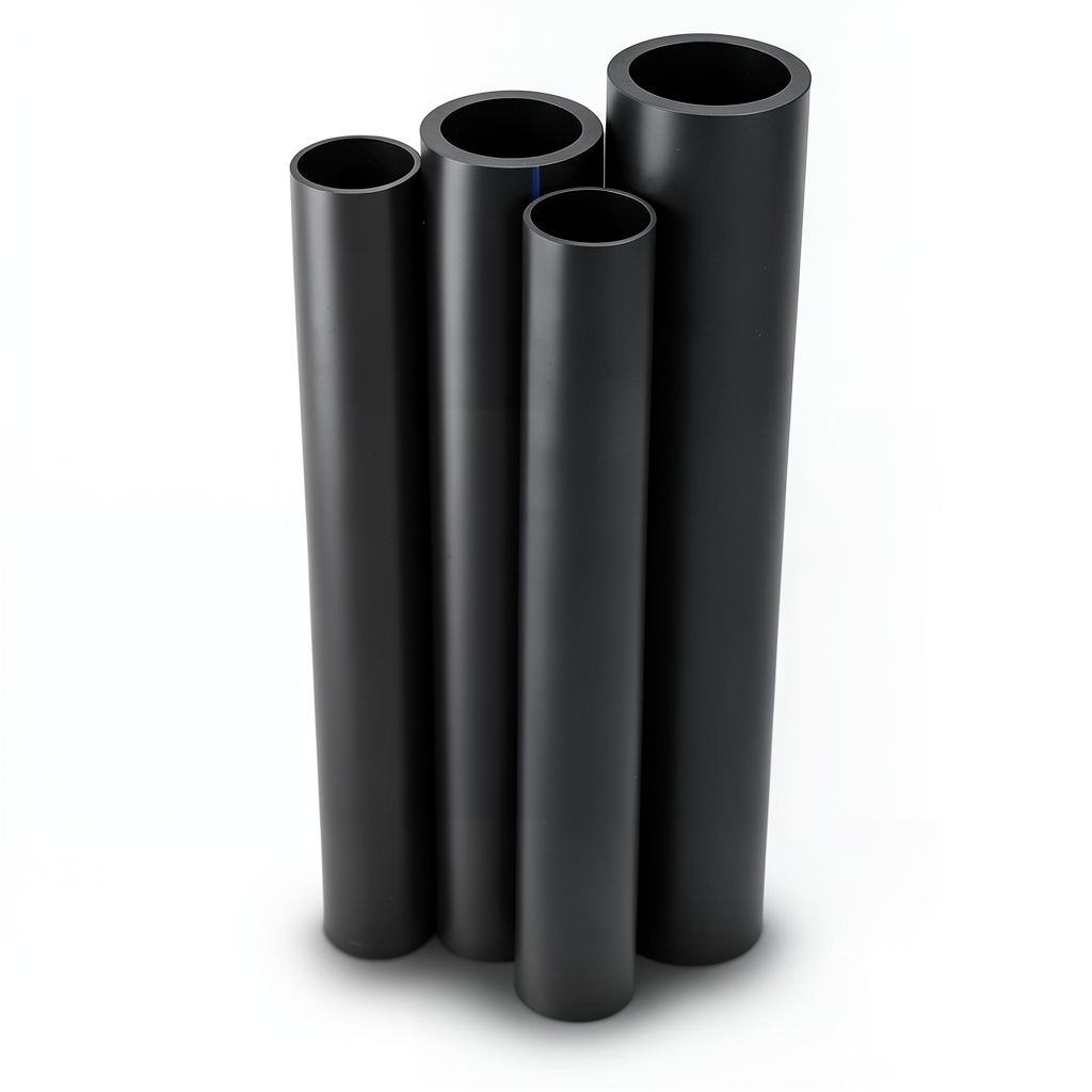 أنابيب HDPE لإمداد المياه PE 80 ضغط 16 بار قطر خارجي 560 مم سمك 62.5 مم لون أسود