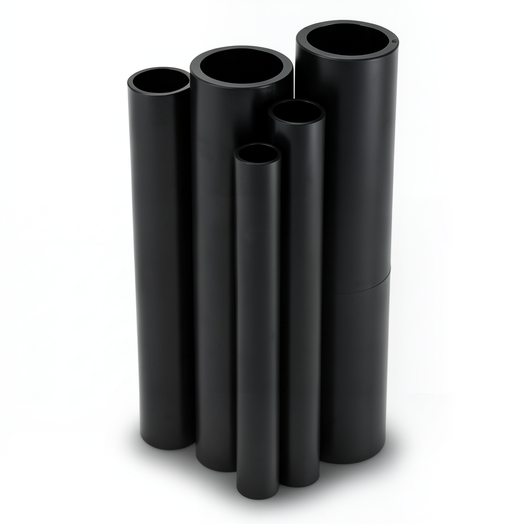 HDPE Pipes PE 100 Pressure 20 Bar Outside Diameter 560 mm Thickness 62.5 mm Black