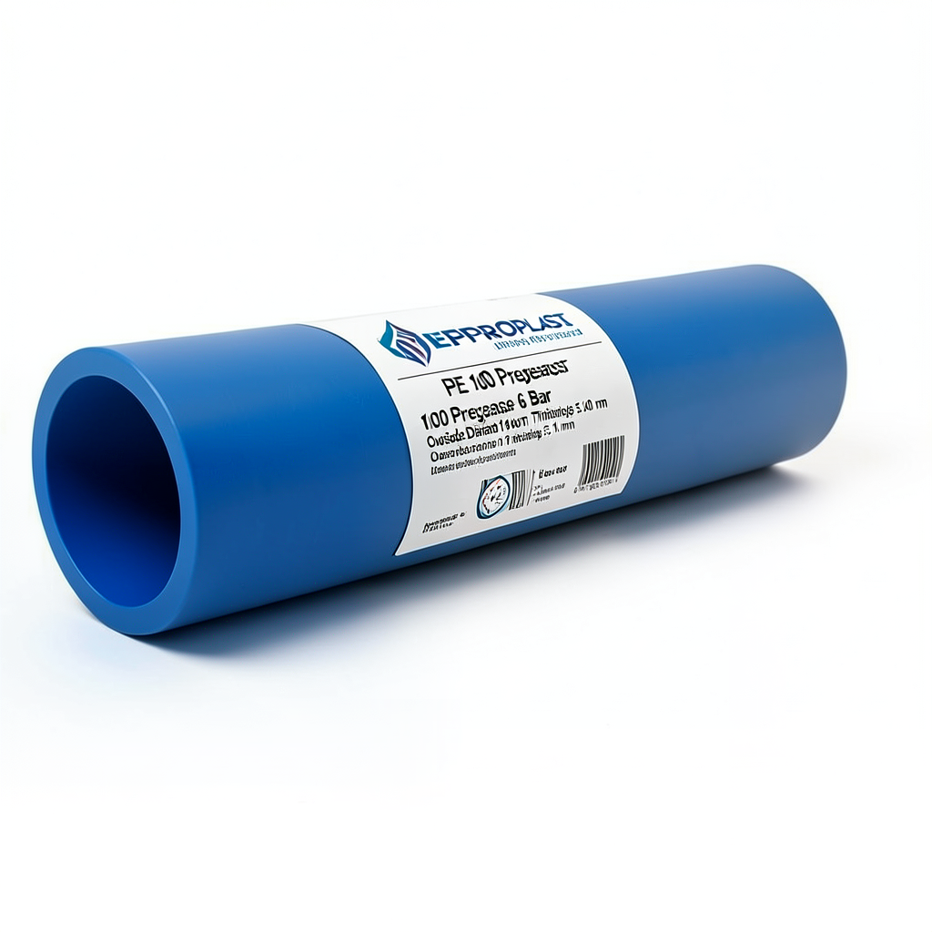 مواسير HDPE PE 100 ضغط 6 بار قطر خارجي 140 مم سمك 5.1 مم لون أزرق | نيبروبلاست