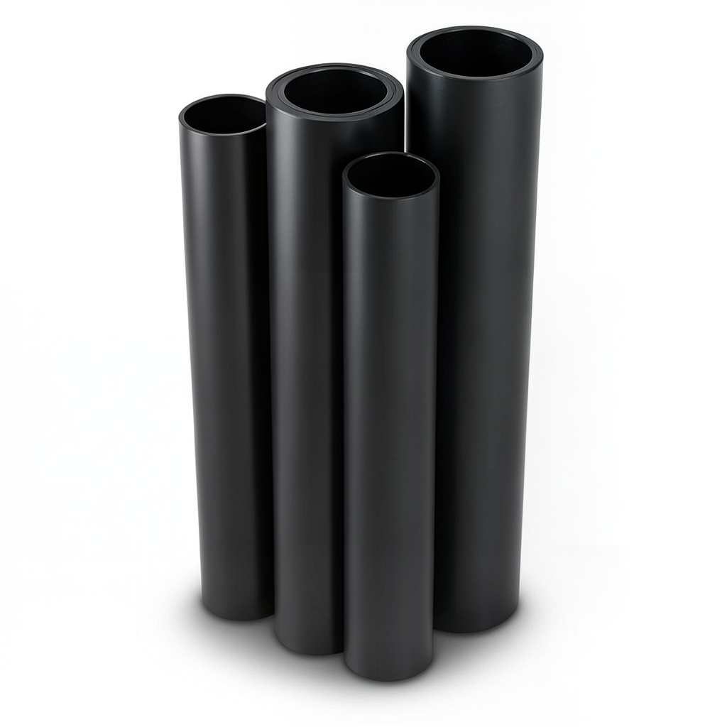 HDPE Pipes PE 80 Pressure 16 Bar Outside Diameter 630 mm Thickness 70.3 mm Black