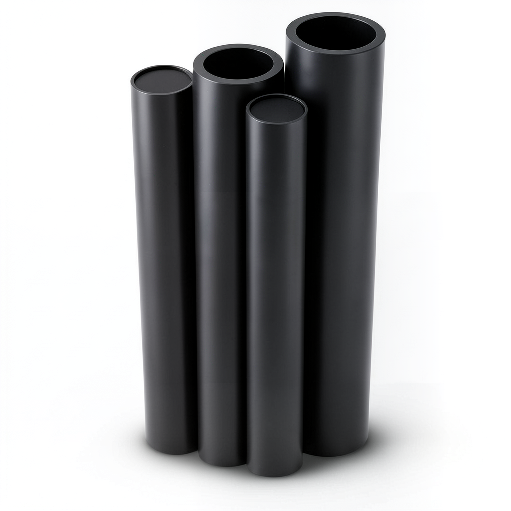 أنابيب HDPE الراجحي PE 100 ضغط 20 بار قطر خارجي 630 مم سمك 70.3 مم لون أسود