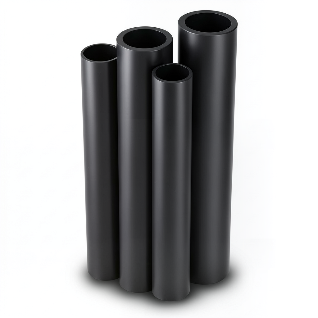 أنابيب HDPE PE 80 ضغط 16 بار قطر خارجي 710 مم سمك 79.3 مم لون أسود