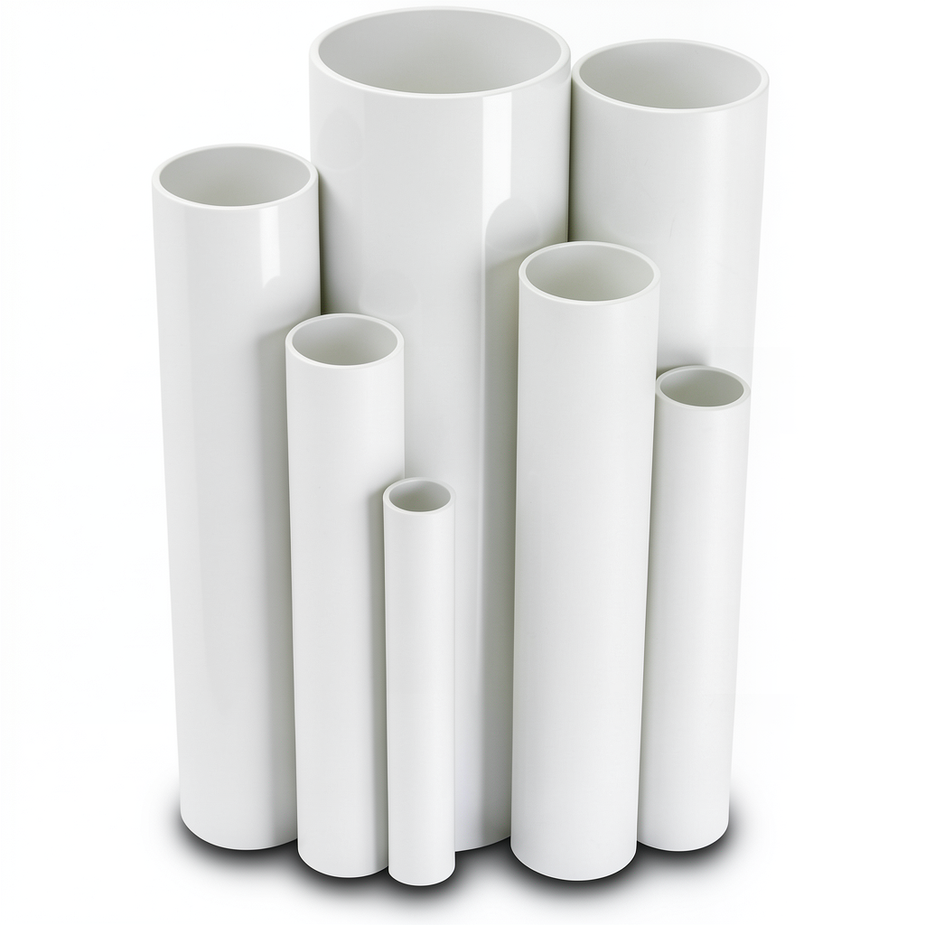 مواسير UPVC ضغط 6 بار قطر خارجي 63 مم سمك 1.9 مم لون أبيض