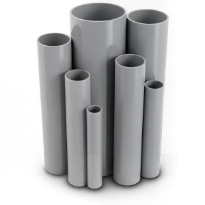 UPVC Pipes 25 Bar Pressure 48.1 mm Diameter 5.1 mm Thickness Gray